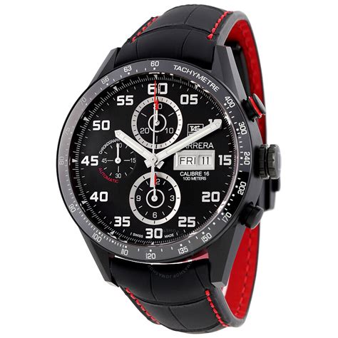 replica carrera black dial chronograph automatic men's watch|carrera chronograph watch review.